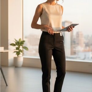 ✨ Tahari Black Pull-On Dress Pants – Women’s Medium – NWT ✨